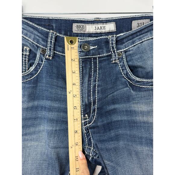 BKE Jeans Men size 28x32 Blue Jake Straight Leg Faded Stretchy Going Out Casual - Picture 6 of 9